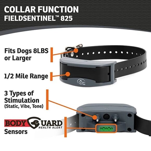 Sport-DOG 1825 FIELD-SENTINEL Remote Dog Trainer 1 Mile Health Monitoring Alerts - Picture 8 of 8